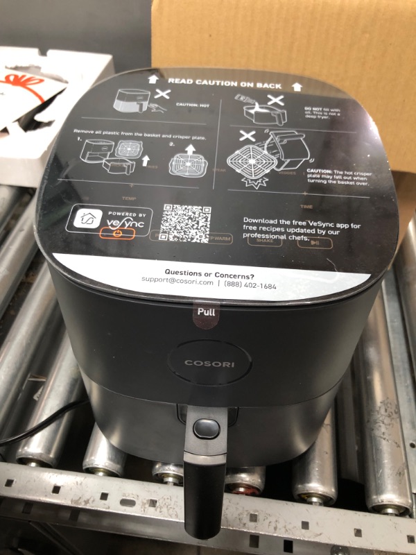 Photo 1 of COSORI Air Fryer, 5 QT, 9-in-1 Airfryer Compact Oilless Small Oven, Dishwasher-Safe, 450? freidora de aire, 30 Exclusive Recipes, Tempered Glass Display, Nonstick Basket, Quiet, Fit for 1-4 People