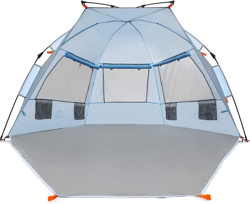 Photo 1 of 
Easthills Outdoors Instant Shader Extended L Easy Up Beach Tent Sun Shelter for 2-4 Person - Extended Zippered Floor Blue
Color:L - Blue