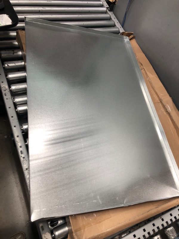 Photo 2 of Replacement Tray for Dog Crate Replacement Pan 41 Metal Pan Tray for Dog Crate - 42" GRC, SCC & BSC5000 - GL- 41 1/4" x 26 3/4" x 1" H Galvanized 41 1/4" x 26 3/4" x 1" H