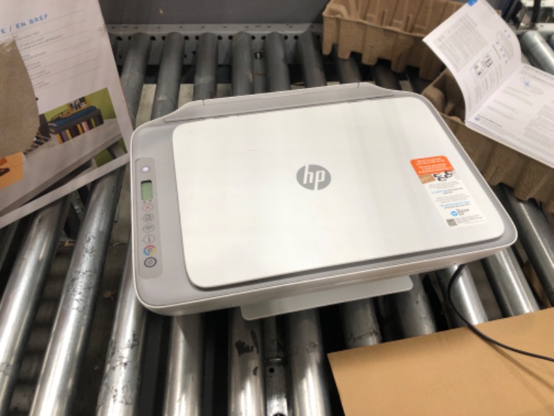 Photo 2 of HP DeskJet 27 Series, All-in-One Wireless Color Inkjet Printer, Print Scan Copy, 1200 x 1200 dpi, Icon LCD Display, Wi-Fi, Bluetooth, USB, Grey, with MTC Printer Cable, Gray