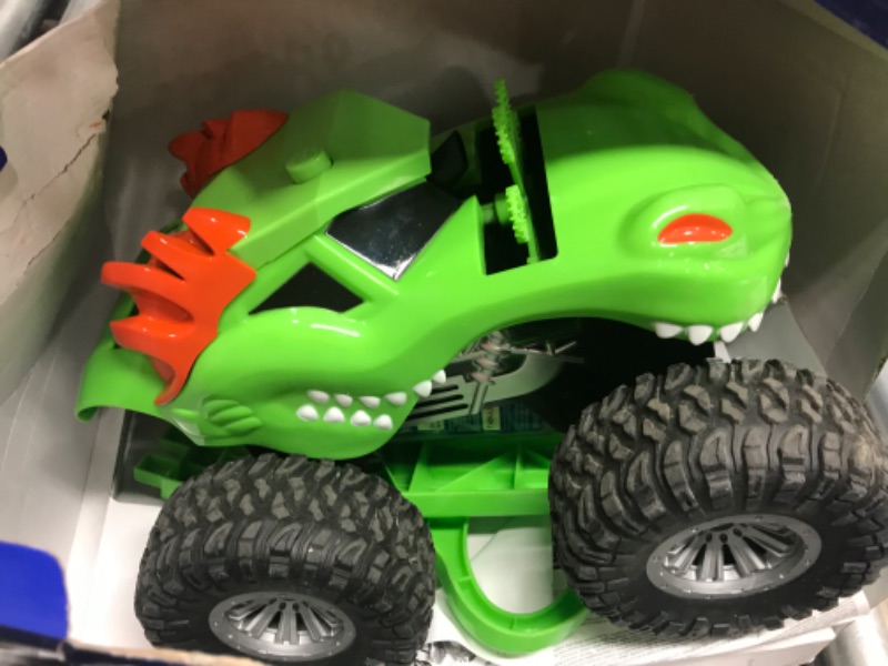 Photo 2 of Bubble Monster Truck Lawn Mower for Toddlers: Kids Bubble Blower Maker Machine - Summer Outdoor Push Toy for Preschool Boys and Girls - Unique Birthday, Easter, and Valentine's Day Gift