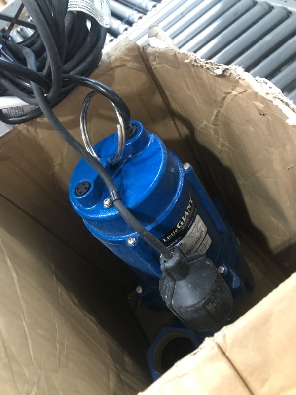 Photo 5 of **USED**
Little Giant LG-SEW75T 115 Volt, 3/4 HP, 8400 GPH Cast Iron Sewage Pump with Tethered Switch and 20-Ft. Cord, Blue, 14942662 8400 GPH, 20-ft. Cord