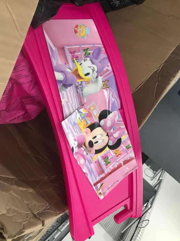 Photo 2 of **USED**
Minnie Mouse 2-Piece Toddler Bedroom Set by Delta Children - Includes Toddler Bed and Deluxe Toy Box, Pink