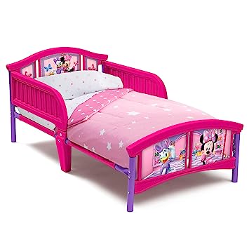 Photo 1 of **USED**
Minnie Mouse 2-Piece Toddler Bedroom Set by Delta Children - Includes Toddler Bed and Deluxe Toy Box, Pink