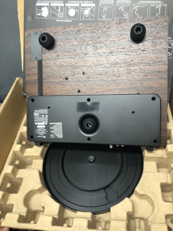 Photo 4 of (PARTS ONLY)Victrola Premiere Turntable System - Includes T1 Vinyl Record Player & M1 Bookshelf Monitors, Built-In Bluetooth 5.0 Connectivity, Supports 33-1/3 and 45 RPM Vinyl Record, Wireless Music Streaming