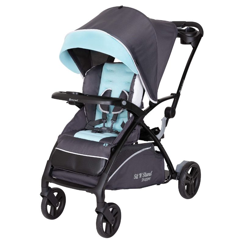 Photo 1 of Baby Trend Sit N Stand 5 in 1 Shopper Stroller , Blue Mist , 43.8x22.6x40.3 Inch (Pack of 1) Blus Mist