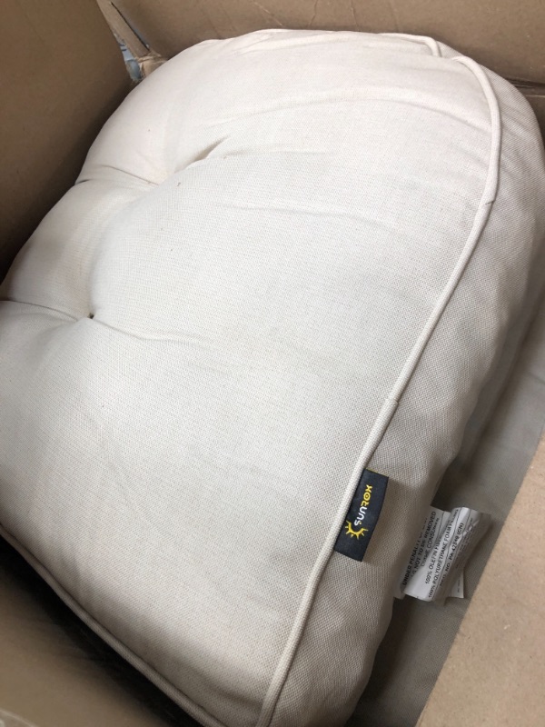 Photo 1 of 2 CREME COLORED OUTDOOR CHAIR CUSHIONS