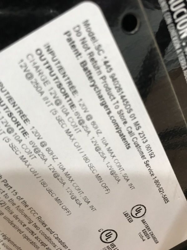 Photo 3 of Schumacher SC1445 250/50/25/10 Amp Manual Wheel Charger with Engine Start & SC1355 Fully Automatic Battery Maintainer - 1.5 Amp, 6/12V - for Car, Power Sport, or Marine Batteries Charger + Battery Maintainer