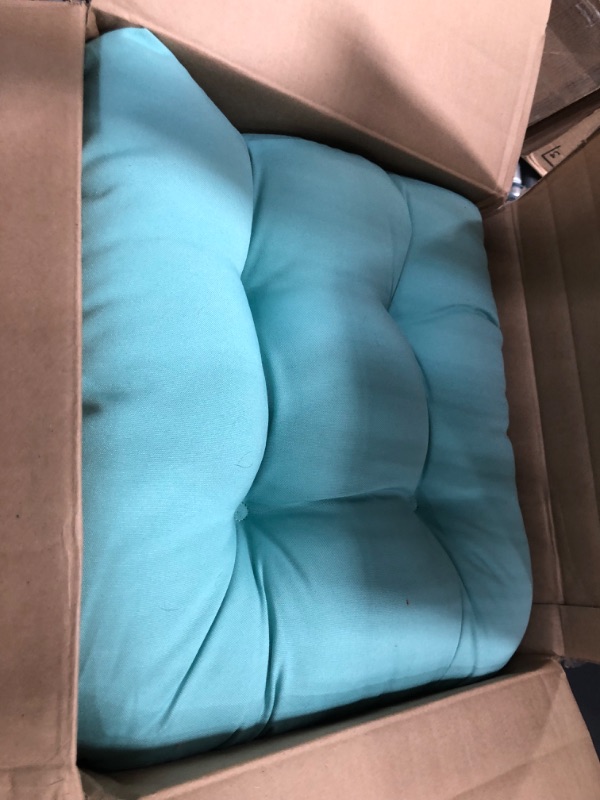 Photo 3 of  Patio Seat Cushion color light blue 