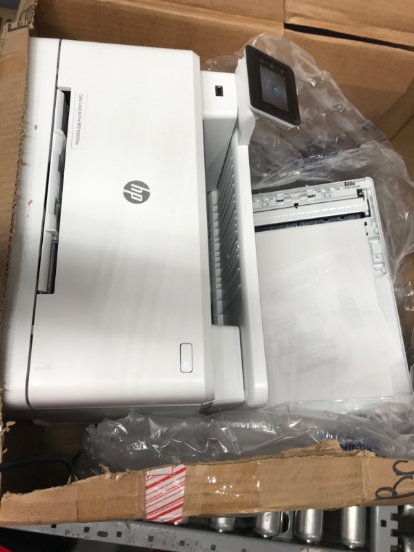 Photo 3 of ***TESTED/ POWERS ON***HP Color LaserJet Pro M283fdw Wireless All-in-One Laser Printer, Remote Mobile Print, Scan & Copy, Duplex Printing, Works with Alexa (7KW75A), White