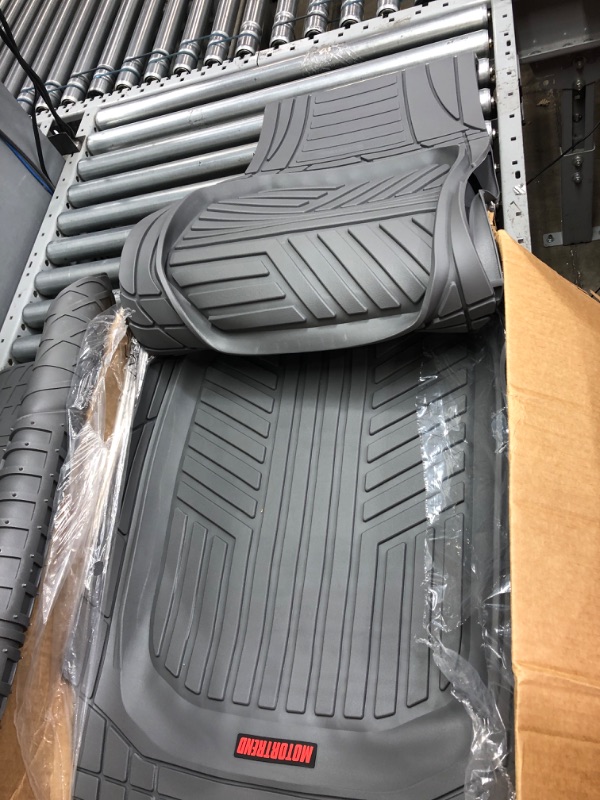 Photo 2 of Motor Trend 4pc Gray Car Floor Mats Set Rubber Tortoise Liners w/ Cargo for Auto SUV Trucks
