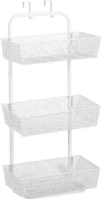 Photo 1 of stock photo for reference-3 Tier Pantry Door Organizer, Hanging Baskets for Organizing, Pantry Storage Wire Baskets for Hanging Cans, Spice, Fruit, Body Wash, for Kitchen, Bathroom, Closet