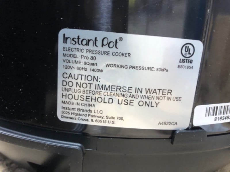 Photo 4 of *** new *** ** HAS SMALL DENT ON THE SIDE SEE PICTURES **Instant Pot 8-Qt. Pro Pressure Cooker