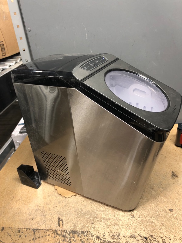 Photo 6 of *** USED *** ** TESTED POWERED ON UNKNOWN FUNCTION ** Thereye Countertop Nugget Ice Maker, Pebble Ice Maker Machine, 30lbs Per Day, 2 Ways Water Refill, 3Qt Water Reservoir & Self-Cleaning, Stainless Steel Finish Ice Machine for Home Office Bar Party