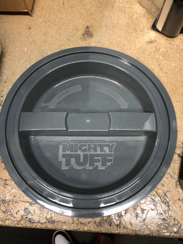Photo 3 of *** USED *** Mighty Tuff 10 Gallon / up to 40 Pound Pet Food Storage Container with 1 Cup Measurement Scoop, Airtight Lid and Built-In Handles for Easy Transport, Made for Durable and Versatile Storage 40 Pounds