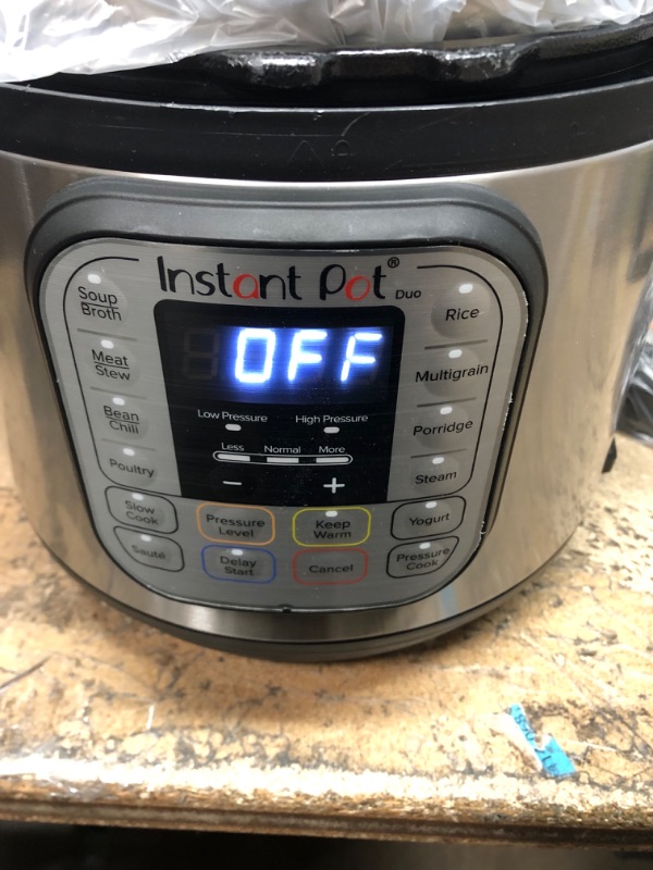 Photo 4 of *** USED *** Instant Pot Duo 7-in-1 Electric Pressure Cooker, Slow Cooker, Rice Cooker, Steamer, Sauté, Yogurt Maker, Warmer & Sterilizer, Includes App With Over 800 Recipes, Stainless Steel, 6 Quart 6QT Duo Pressure Cooker