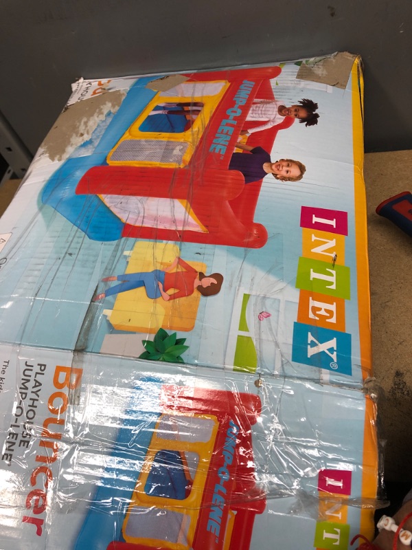 Photo 3 of *** USED *** ** UNABLE TO TEST UNKNOWN FUNCTION ** Intex Inflatable Jump-O-Lene Playhouse Trampoline Bounce House for Kids Ages 3-6 Pool Red/Yellow, 68-1/2" L x 68-1/2" W x 44" H 1 Pack