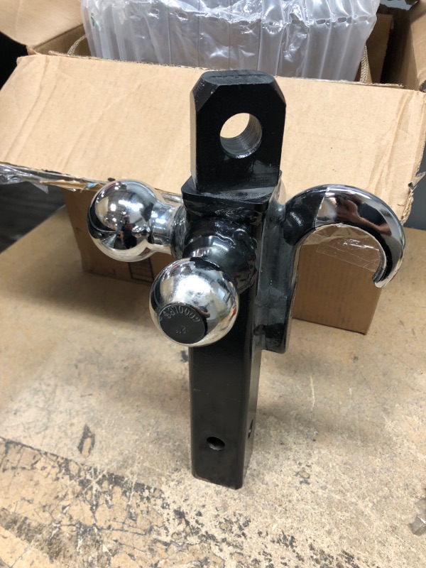 Photo 3 of *** USED *** Ayleid Trailer Hitch Tri-Ball Mount with Hook & Pin Balls Sized 1-7/8 inches, 2 inches & 2-5/16 inches, Hitch Ball,Tow Hitch,Black Ball B-Classic