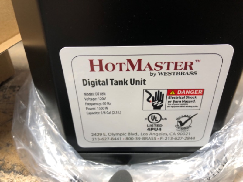 Photo 2 of *** NEW *** Westbrass DT1F272-62 Develosah 9" 2-Handle Instant Hot and Cold Water Dispenser Faucet with HotMaster DigiHot Digital Tank System, Matte Black