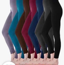 Photo 1 of Diravo 7 Pack Fleece Lined Leggings Womens Fashion High Waist Tummy Control m-l 