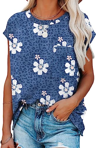 Photo 1 of SHEWIN Womens Summer Tops Casual Loose Batwing Short Sleeve Tees Shirts medium
