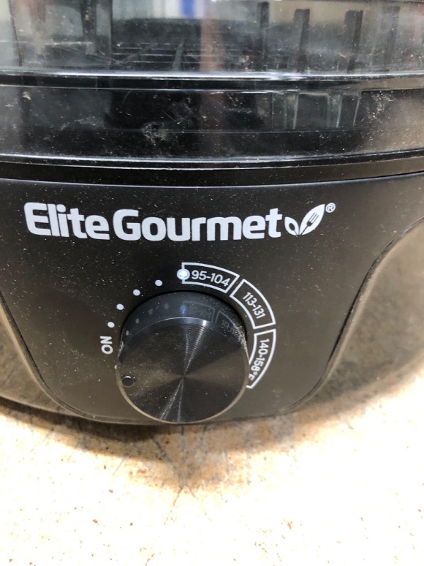 Photo 4 of *** USED *** ** TESTED POWERED ON ** Elite Gourmet Food Dehydrator with Adjustable Temperature Dial, Black