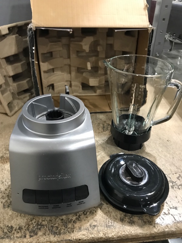 Photo 2 of Proctor Silex High Performance Blender with 12 Functions for Puree, Ice Crush, Shakes and Smoothies, 52 oz. BPA Free MultiBlend Jar, 950 Watts, Black & Silver (53560)