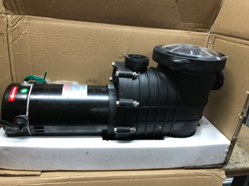 Photo 3 of 2.0 HP Swimming Pool Pump 110-240V Energy Saving Above Ground Pool Pump with Strainer Basket High Efficiency and Low Noise