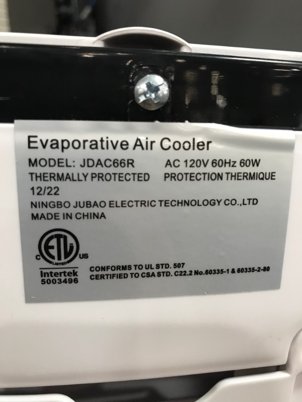 Photo 6 of 24" Evaporative Air Cooler & Mini Portable Air Conditioner, Personal AC Cooling Fan for Room Office Camping, Mini Portable Air Conditioner Ice Cubes