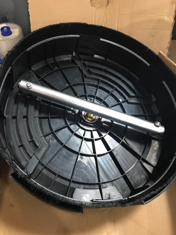 Photo 3 of Tool Daily 15 Inch Pressure Washer Surface Cleaner Attachment with Wheels, with 2 Power Washer Extension Wands and 2 Replacement Nozzles, 3600 PSI