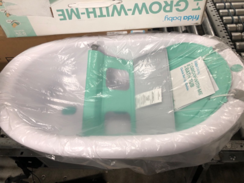 Photo 2 of 4-in-1 Grow-with-Me Bath Tub by Frida Baby Transforms Infant Bathtub to Toddler Bath Seat with Backrest for Assisted Sitting in Tub