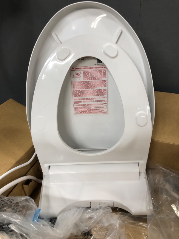 Photo 7 of *** POWERS ON *** TOTO SW3084#01 WASHLET C5 Electronic Bidet Toilet Seat with PREMIST and EWATER+ Wand Cleaning, Elongated, Cotton White C5 Elongated Cotton White 