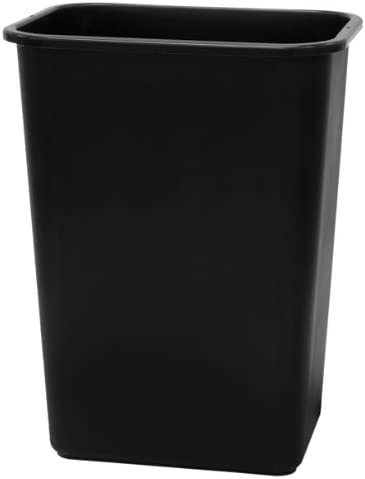 Photo 2 of United Solutions WB0060 Black Plastic 41 Quart Office Wastebastket-10.25 Gallon Trash Can in Black