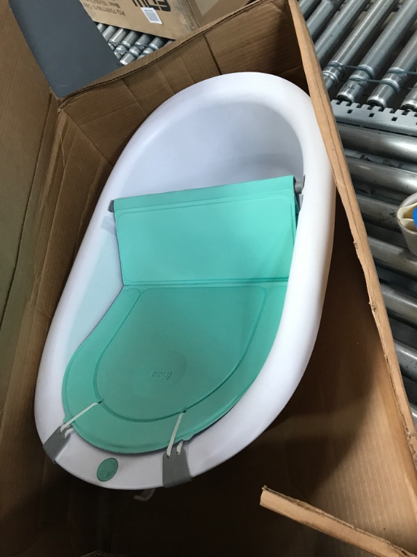 Photo 2 of 4-in-1 Grow-with-Me Bath Tub by Frida Baby Transforms Infant Bathtub to Toddler Bath Seat with Backrest for Assisted Sitting in Tub