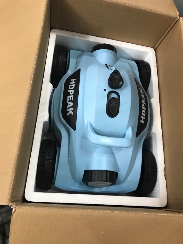 Photo 2 of (PARTS ONLY)Cordless Robotic Pool Cleaner, HDPEAK Pool Vacuum Lasts 110 Mins, Auto-Parking, Rechargeable, Automatic Cordless Pool Vacuum Ideal for Above/In-Ground Pools Up to 50 feet, Blue