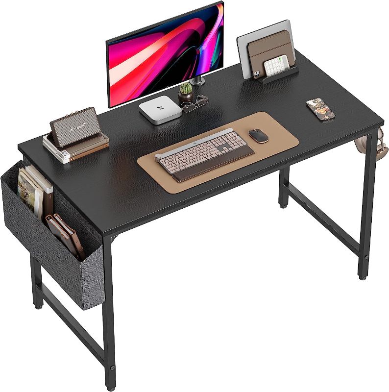 Photo 1 of 
CubiCubi Computer Desk 47" Study Writing Table for Home Office, Modern Simple Style PC Desk, Black Metal Frame, Black
Size:47 inch
Color:Black