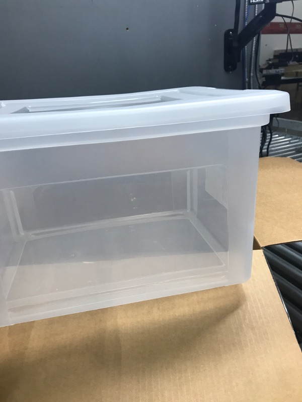 Photo 1 of Lorell Letter/Legal Plastic File Box, Clear