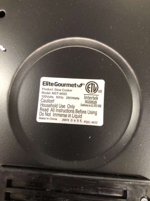 Photo 4 of *POWERS ON* Elite Gourmet MST-900D# Digital Programmable Slow Cooker, Oval Adjustable Temp, Entrees, Sauces, Stews & Dips, Dishwasher Safe Glass Lid & Crock (8.5 Quart, Stainless Steel) 8.5 Quart Stainless Steel