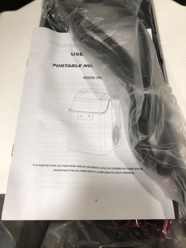 Photo 2 of *BRAND NEW, POWERS ON* HUMHOLD Nugget Ice Maker Countertop, 44Lbs Pebble Ice Per Day, 24Hrs Preset Program with Automatic Self Cleaning Function, Mini Pellet Ice Cubes Maker Machine for Home/Kitchen/Office/RV 44lbs Nugget Ice Maker silver 1