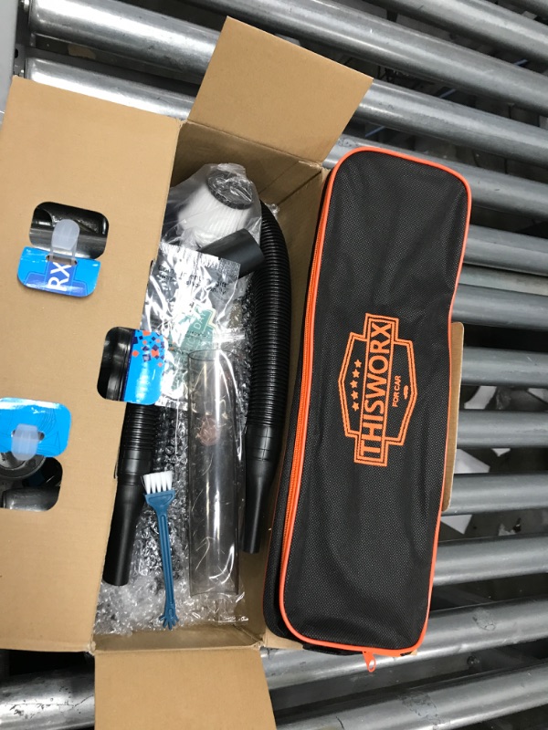 Photo 2 of ***MISSING CHARGER***ThisWorx Cordless Car Vacuum - Portable, Mini Handheld Vacuum w/Rechargeable Battery and 3 Attachments - High-Powered Vacuum Cleaner w/ 60w Motor Black Cordless