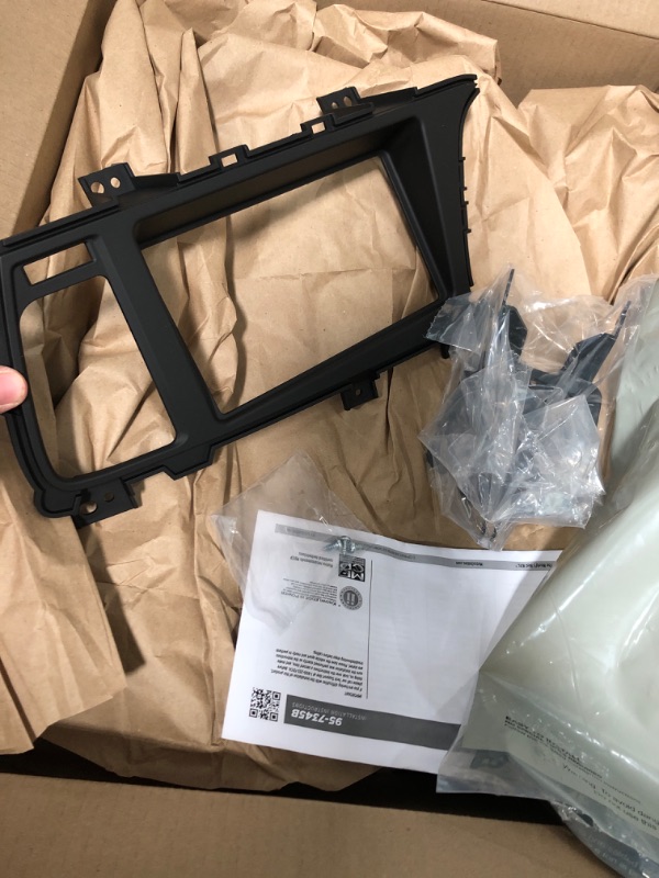 Photo 1 of Metra 95-7345B Double DIN Dash Fitment Kit for Kia Optima 2011-UP (Black) Kit Standard Packaging