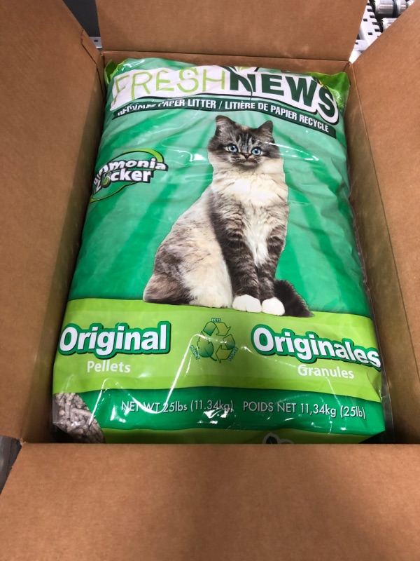 Photo 2 of **FACTORY SEALED**  Fresh News Recycled Paper, Original Pellet Cat Litter, 25 Pound Pellets 25 Pounds