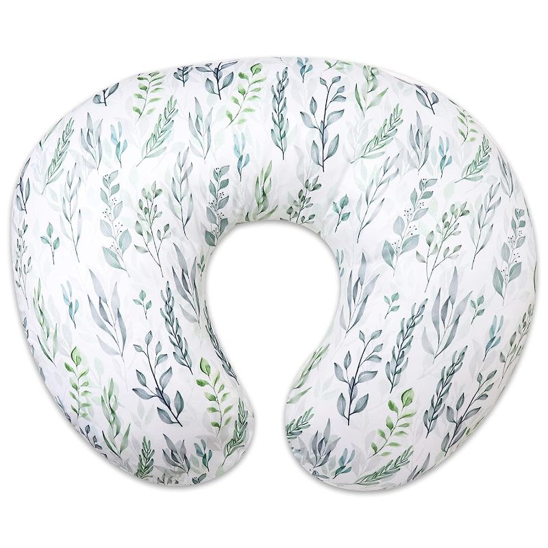 Photo 1 of *SIMILAR** Nursing Pillow Cover Stretchy Removable Cover for Breastfeeding Pillows, Ultra Soft Comfortable Slipcover for Baby Girl and Boy, Green Leaf

