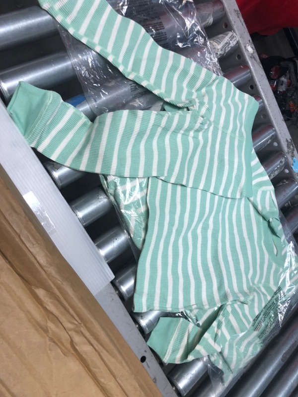 Photo 1 of (bundle of 3 )TODLERS 2pc pjs size smalls (6-7)
green with white strips 