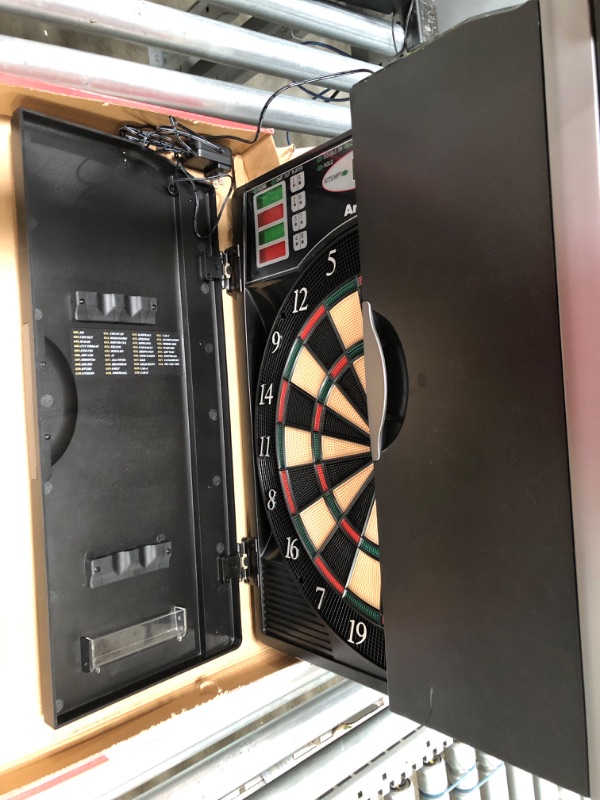 Photo 3 of **SEE NOTES**
Arachnid Titanium 5400 Electronic Dartboard and Cabinet, Black