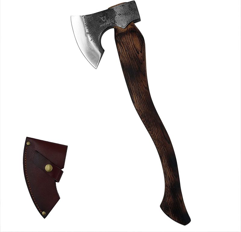 Photo 1 of **SEE NOTES**
WICING Camping Axe - 21 inches Chopping Axe for Wood Splitting and Kindling, 1055 High Carbon Steel and Beech Wooden Handle, with Leather Sheath - Head 1.5 lbs
