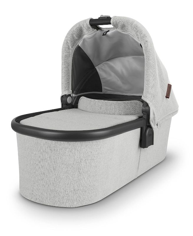 Photo 1 of ***NEEDS CLEANING***Bassinet- Anthony (White and Grey Chenille/Carbon)
