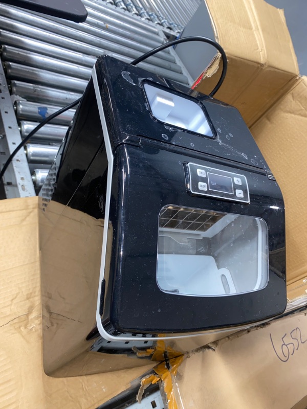 Photo 3 of *NONFUNCTIONAL**Frigidaire EFIC452-SSBLACK XL Maker, Makes 40 Lbs. of Clear Square Ice Cubes A Day, Black Stainless
