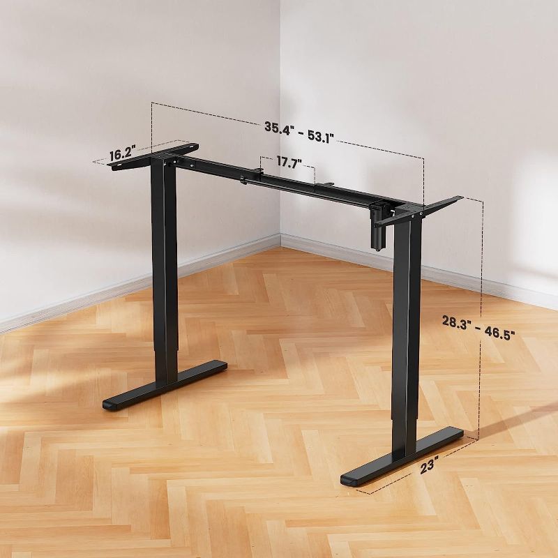 Photo 1 of *slightly different than stock photo* Electric Stand up Desk Frame Height Adjustable Table Legs Sit Stand Desk Frame Ergonomic Standing Desk Base Workstation Frame Only