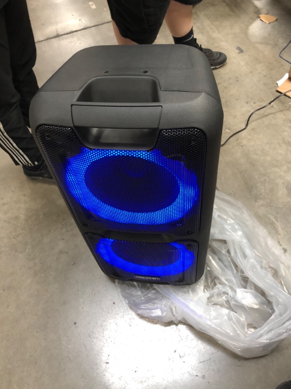 Photo 2 of Party Speaker by Dolphin, Portable Bluetooth Speaker on Wheels with Sound Activated Light Show (SP-2100RBT)